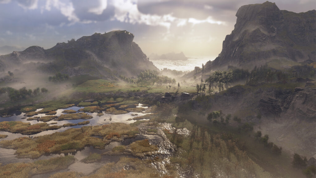 A screenshot of a colder landscape