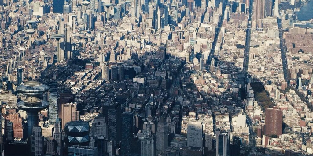 Galactus's ominous shadow looms over New York City.